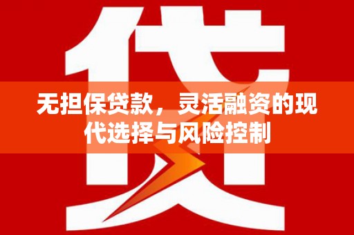 长乐无担保贷款，灵活融资的现代选择与风险控制